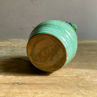 Vintage French Glazed Green Water Jug