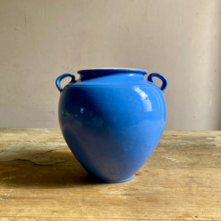 Antique French Blue Glazed Martres-Tolosane Confit Pot