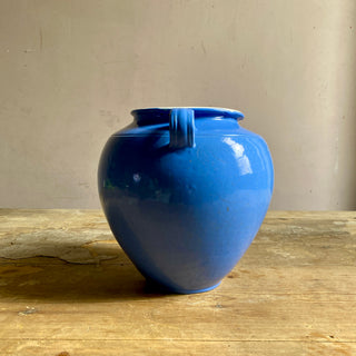 Antique French Blue Glazed Martres-Tolosane Confit Pot