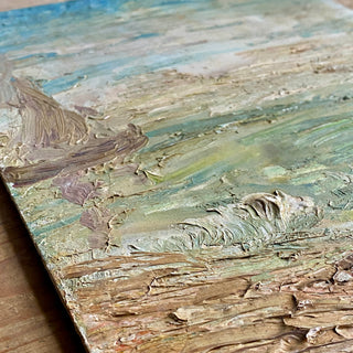Oil On Board Depicting Boat At Sea