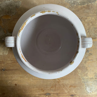 Antique French White Glazed Martres-Tolosane Confit Pot