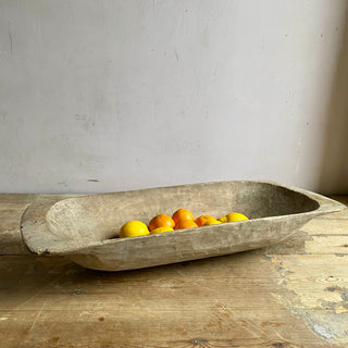 Antique French Wooden Dough Bowl
