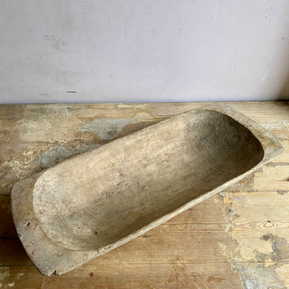 Antique French Wooden Dough Bowl