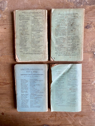 Set Of Four Antique French Books
