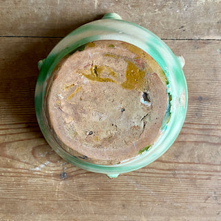 Antique French Glazed Terracotta Mortar