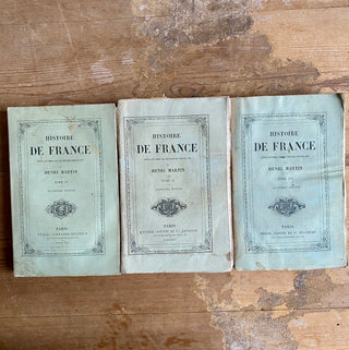 Set Of Three Antique French Books