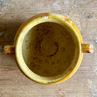 Antique Yellow Glazed Confit Pot
