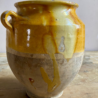 Antique Yellow Glazed Confit Pot