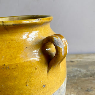 Antique Yellow Glazed Confit Pot
