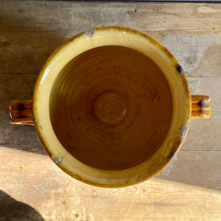 Antique Yellow Glazed Confit Pot - Large Size