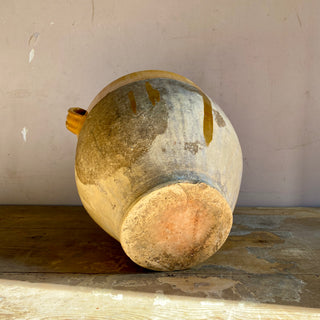 Antique Yellow Glazed Confit Pot - Large Size