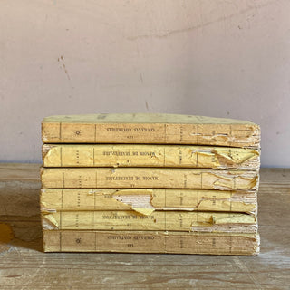 Set Of Six Antique French Books from 1860 & 1861