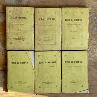 Set Of Six Antique French Books from 1860 & 1861