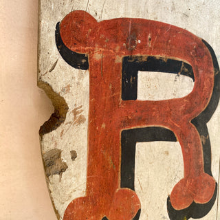 Antique French Wooden République Française Sign