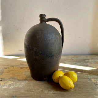 Antique French Brown Oil Jug