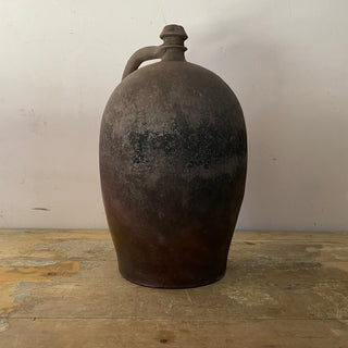 Antique French Brown Oil Jug