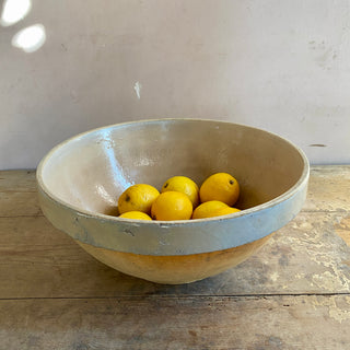 Vintage French Stoneware Mixing Bowl - Very Large