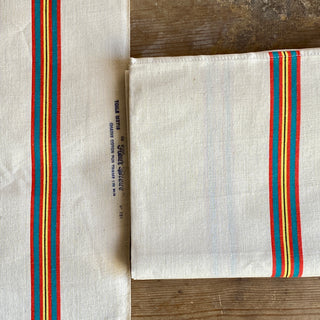 Trio of Large Vintage French Cotton Tea Towels - New Old Stock