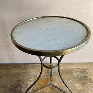 Antique French Marble Topped Bistro Table
