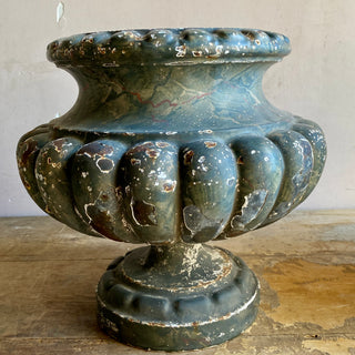 Pair Of Early 20th Century French Cast Iron Medici Urns