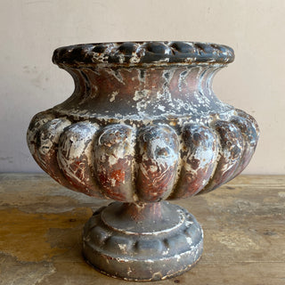 Pair Of Early 20th Century French Cast Iron Medici Urns