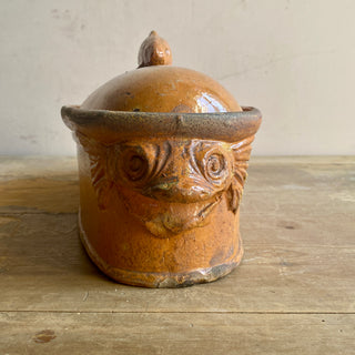 Rare Antique French Ceramic Fish Poacher