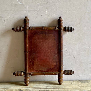 Antique French Faux Bamboo Mirror Early 1900's