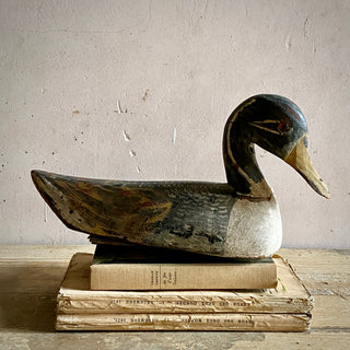 Antique French Wooden Decoy Duck
