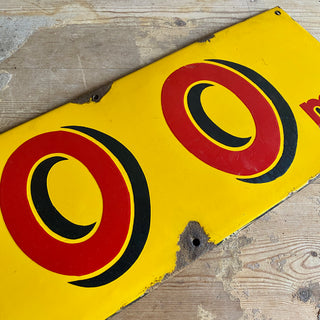French Enamel 100m Gas Station Sign