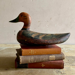 Antique French Wooden Decoy Duck