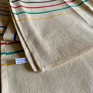 Trio of Large Vintage French Linen Tea Towels - New Old Stock