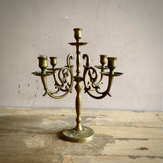 French Antique Brass Candleabra