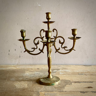 French Antique Brass Candleabra