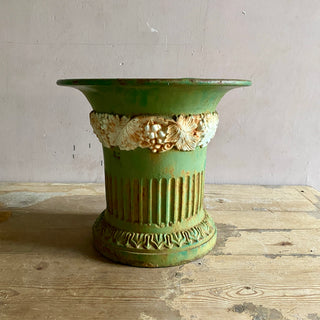 Antique French Ornate Cast Iron Planter From Mid 1800's