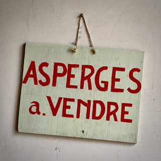 Vintage French Hand-painted Melon Jam For Sale Sign