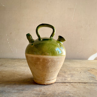 Antique French Green Glazed Cruche