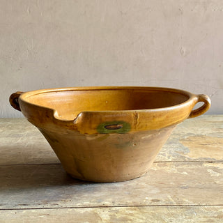 Antique French Yellow Tian Bowl