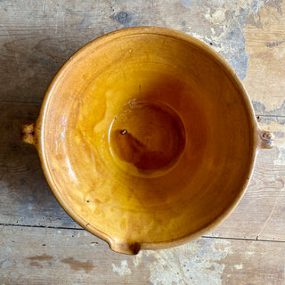 Antique French Yellow Tian Bowl