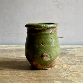 Antique French Glazed Green Jug