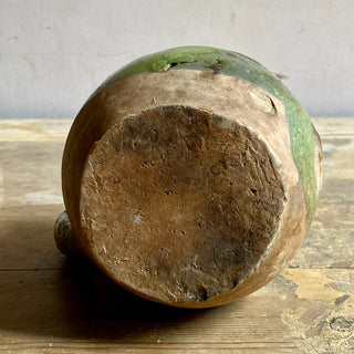 Antique French Glazed Green Jug