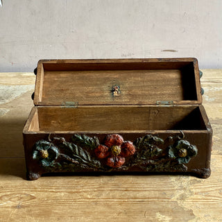 Antique French Primitive Keepsake Box