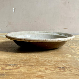 Large Antique French Handpainted Cul Noir Bowl