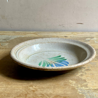 Large Antique French Handpainted Cul Noir Bowl