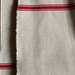 Pair of Vintage French Linen Tea Towels - New Old Stock