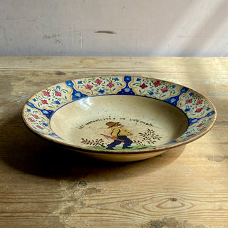 Antique French Handpainted Gien Bowl