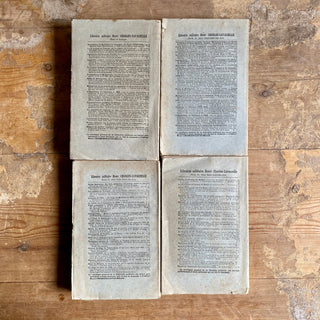 Set Of Four Antique French Military Books