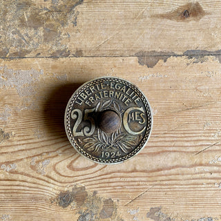 Vintage French Metal Drinks Coasters