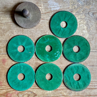 Vintage French Metal Drinks Coasters