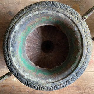 Pair Of Early 20th Century French Cast Iron Medici Urns