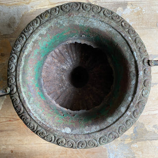 Pair Of Early 20th Century French Cast Iron Medici Urns